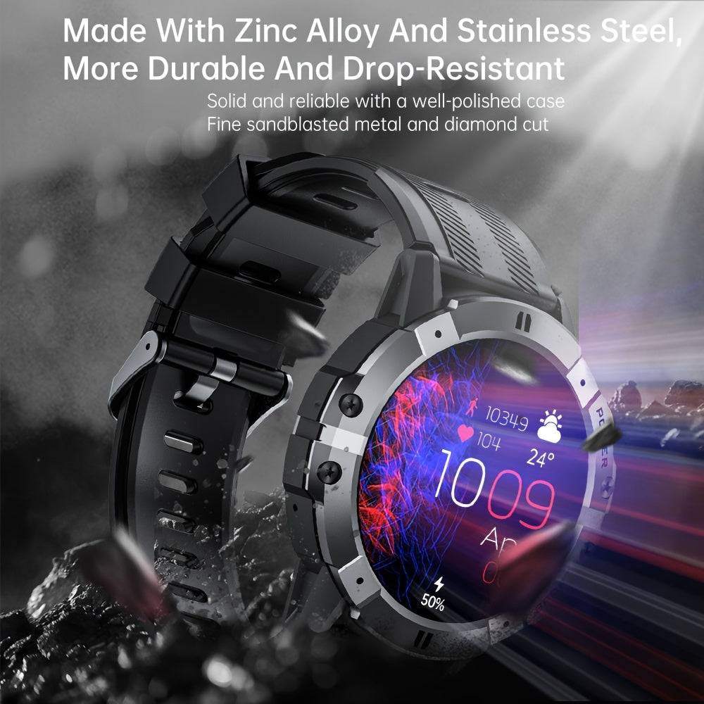 Montre connectée SYNWOO pour homme - Écran TFT HD de 3,86 cm, bracelet de fitness multisports avec enregistrement d'activité, étanche IPX8, charge magnétique, sans fil 5.3, en alliage de zinc