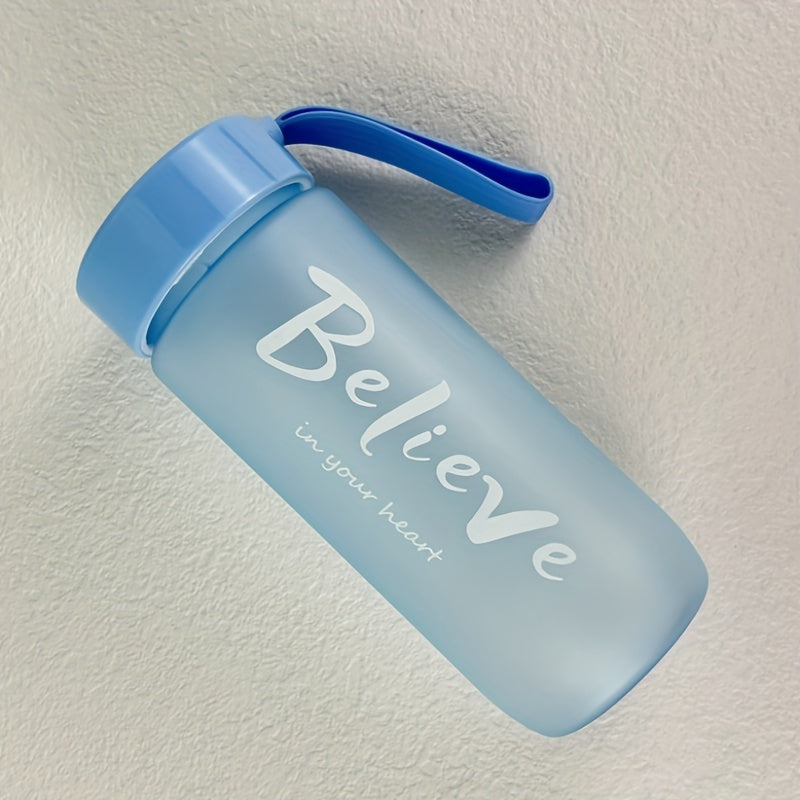 Bouteille portable écologique de 600 ml/20 oz sans BPA, grande capacité, en plastique, anti-fuite, pour le sport, avec couvercle, pour l'école, le sport.