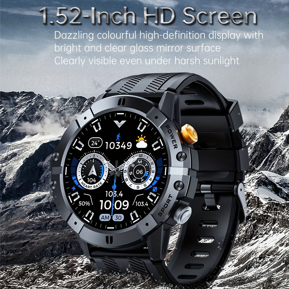 Montre connectée SYNWOO pour homme - Écran TFT HD de 3,86 cm, bracelet de fitness multisports avec enregistrement d'activité, étanche IPX8, charge magnétique, sans fil 5.3, en alliage de zinc