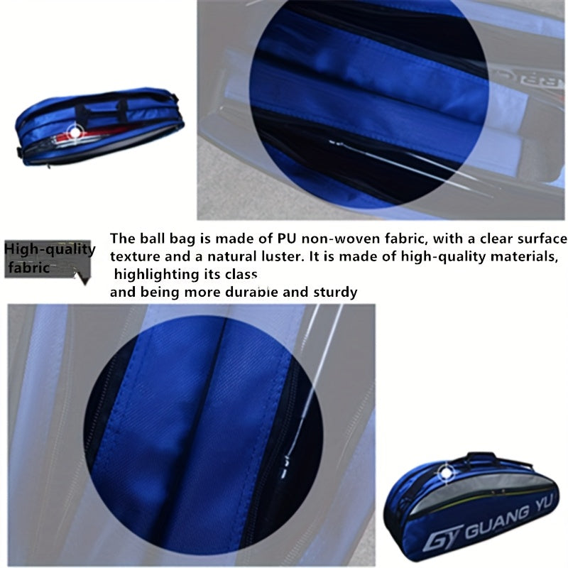 Sac de sport multicouche grande capacité avec roulettes et bandoulière rembourrée - en nylon résistant pour raquettes de tennis et de badminton, idéal pour les voyages, la salle de sport et l'entraînement (rouge/noir)