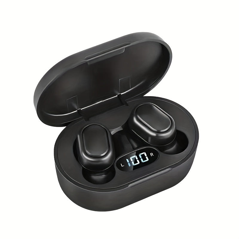 Écouteurs sport sans fil avec écran intelligent : compatibilité sans fil, son stéréo, charge rapide et batterie de 150 mAh.
