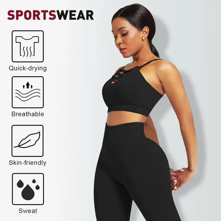 Ensemble de yoga 3 pièces pour femme, vêtements à manches longues, sweat à capuche.