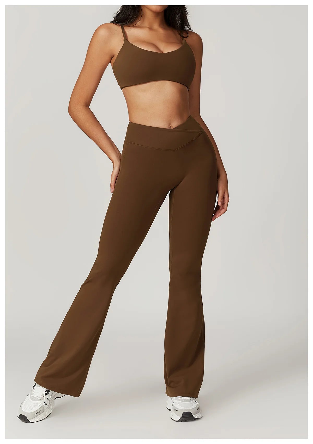 Ensemble de sport 2 pièces pour femme, haut court à manches courtes, leggings taille haute, vêtements de sport, de fitness