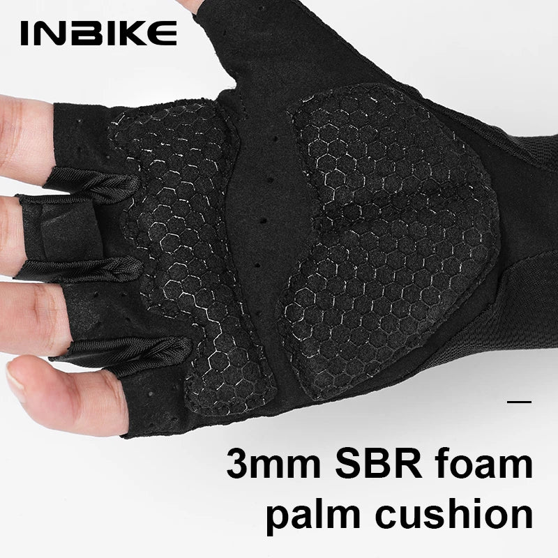 Gants de cyclisme INBIKE, mitaines d'été pour hommes et femmes, gants de VTT absorbant les chocs.