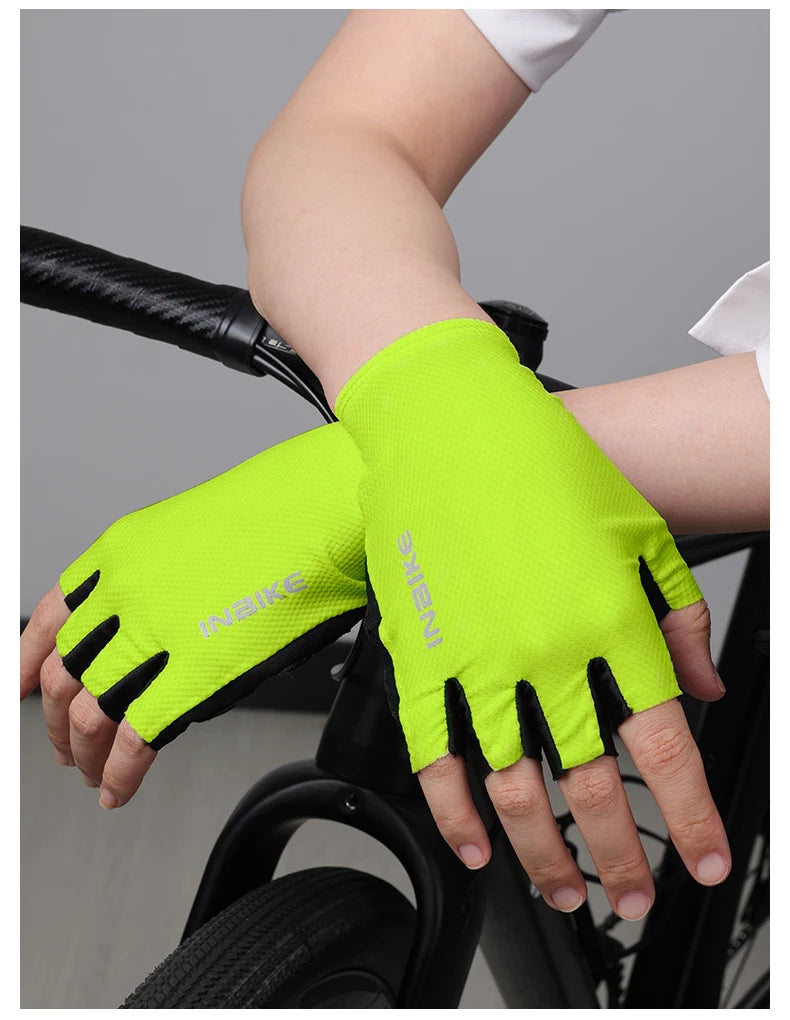 Gants de cyclisme INBIKE, mitaines d'été pour hommes et femmes, gants de VTT absorbant les chocs.