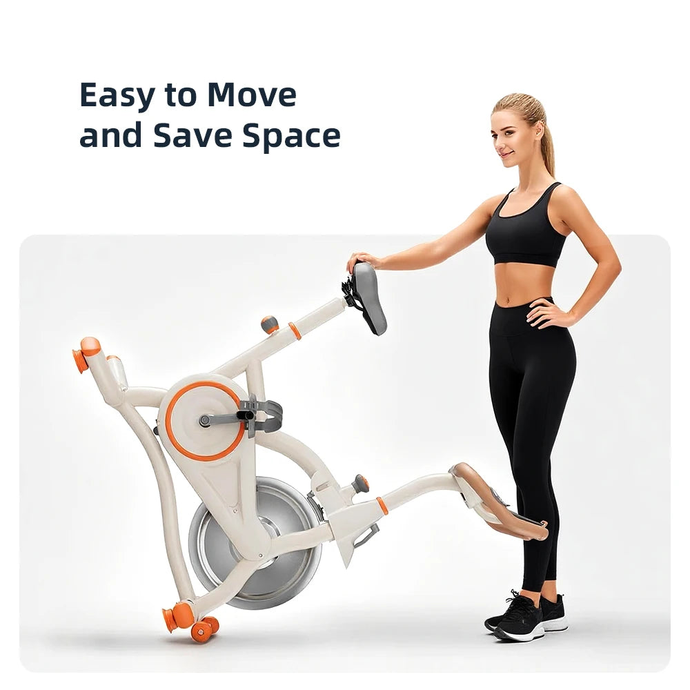 Vélo d'appartement Spinning Sport Intérieur Volant d'inertie Silencieux Résistance Magnétique Exercice Aérobic Fréquence Cardiaque Calories Bluetooth