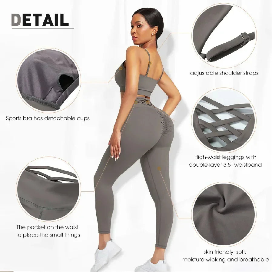 Ensemble de yoga 3 pièces pour femme, vêtements à manches longues, sweat à capuche.