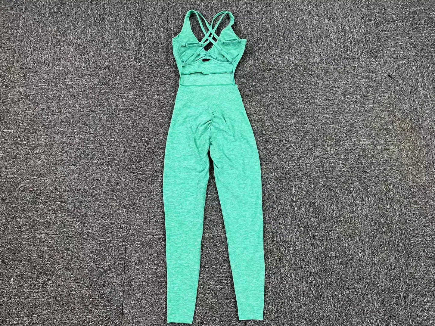 Combinaison de sport pour femme, push-up, gym, salopette de fitness 2025.
