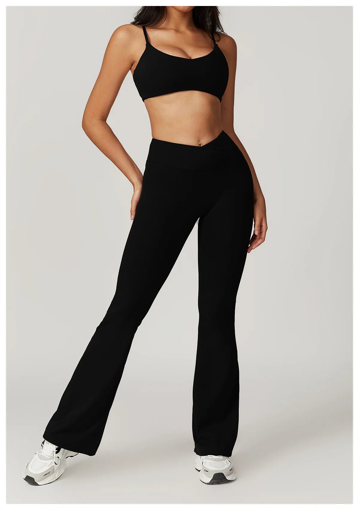 Ensemble de sport 2 pièces pour femme, haut court à manches courtes, leggings taille haute, vêtements de sport, de fitness