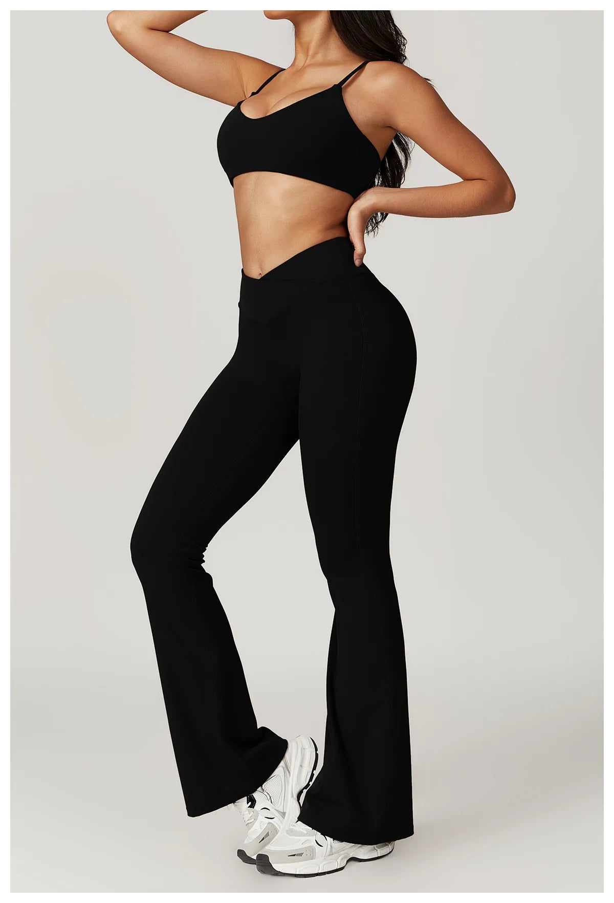 Ensemble de sport 2 pièces pour femme, haut court à manches courtes, leggings taille haute, vêtements de sport, de fitness