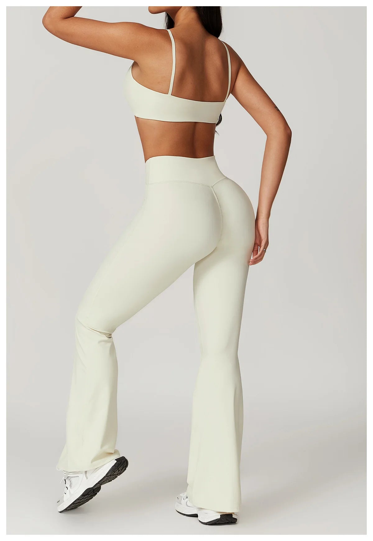 Ensemble de sport 2 pièces pour femme, haut court à manches courtes, leggings taille haute, vêtements de sport, de fitness