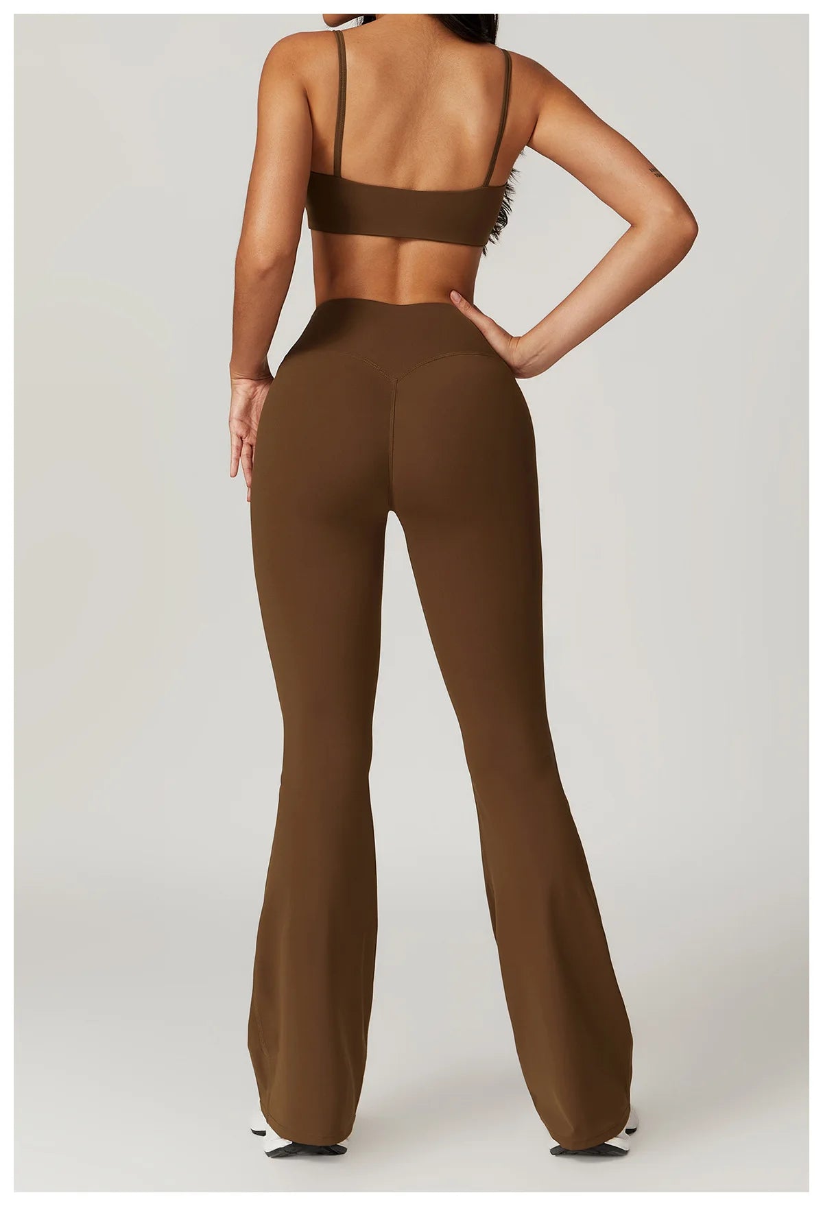 Ensemble de sport 2 pièces pour femme, haut court à manches courtes, leggings taille haute, vêtements de sport, de fitness