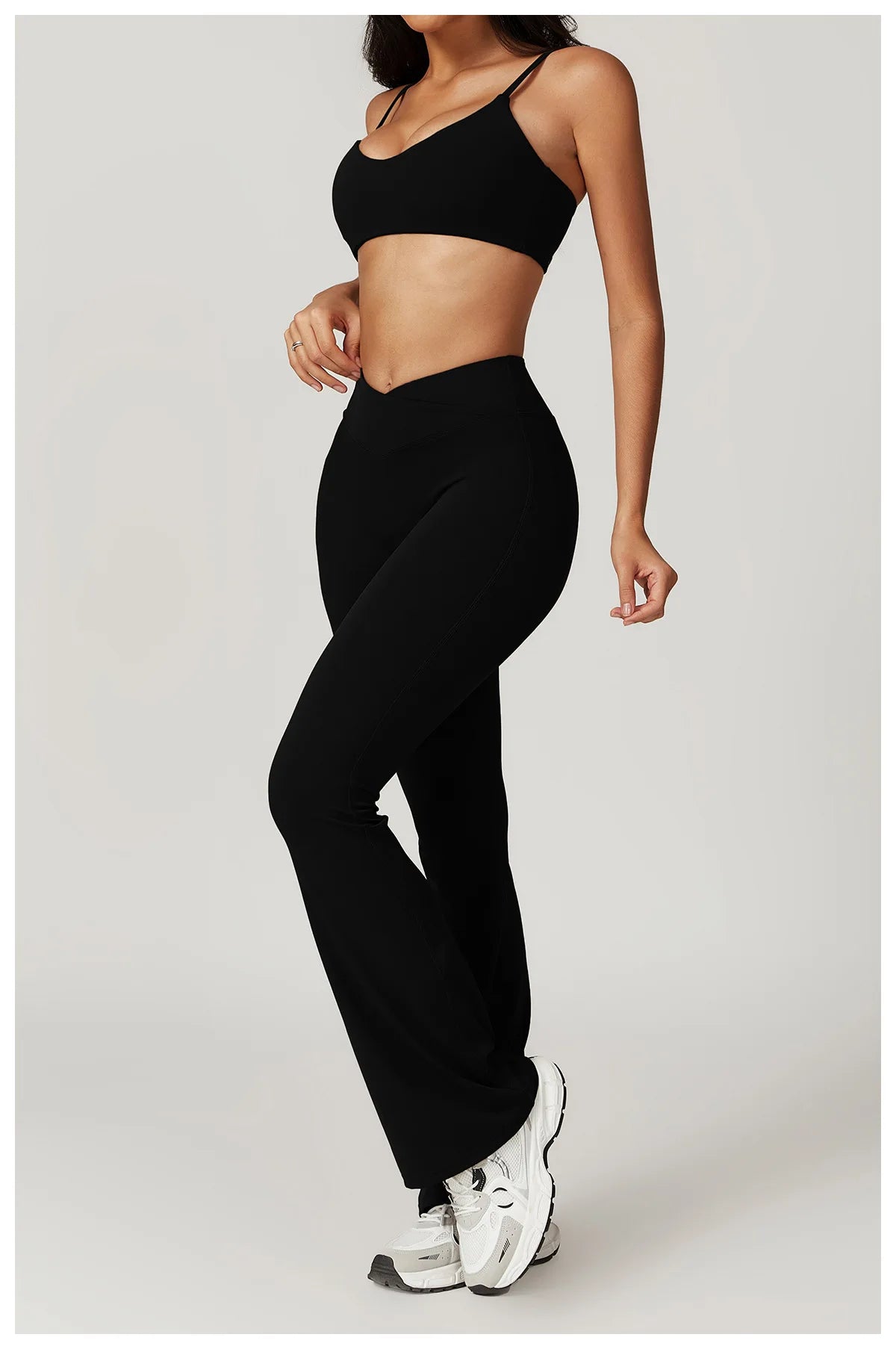 Ensemble de sport 2 pièces pour femme, haut court à manches courtes, leggings taille haute, vêtements de sport, de fitness