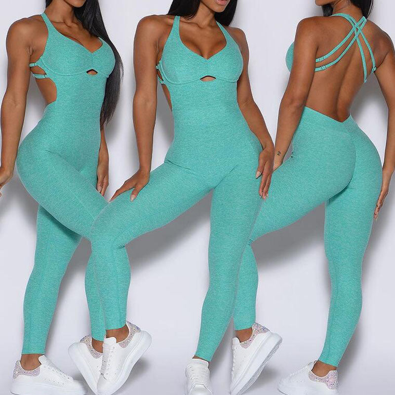 Combinaison de sport pour femme, push-up, gym, salopette de fitness 2025.