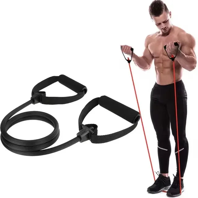 Kit de barre de Pilates pour le sport et le fitness, avec bande de résistance, corde de yoga et extracteur