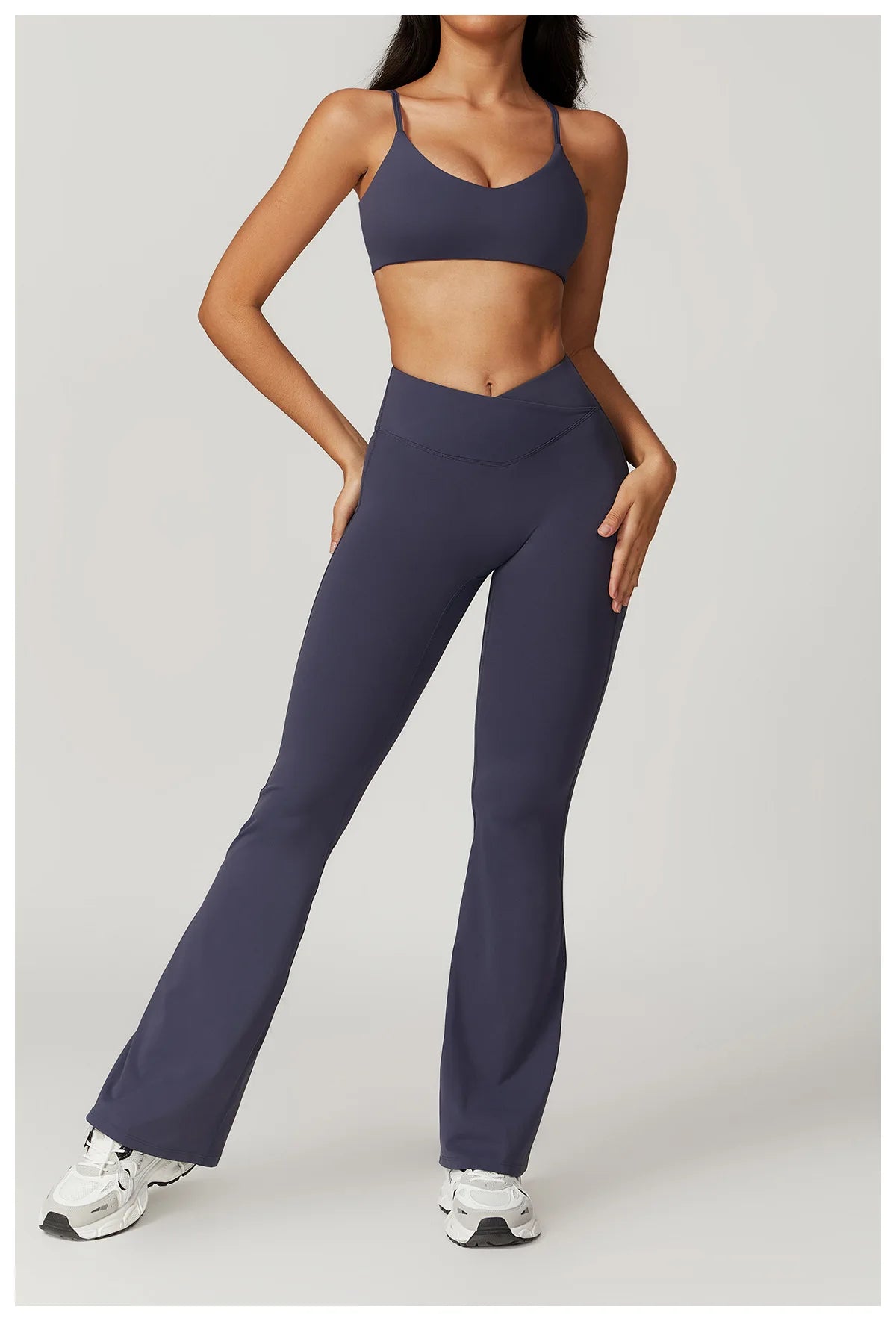 Ensemble de sport 2 pièces pour femme, haut court à manches courtes, leggings taille haute, vêtements de sport, de fitness