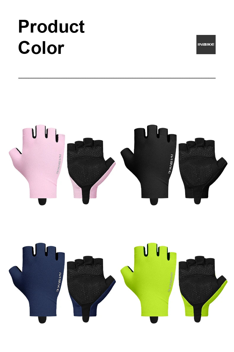 Gants de cyclisme INBIKE, mitaines d'été pour hommes et femmes, gants de VTT absorbant les chocs.