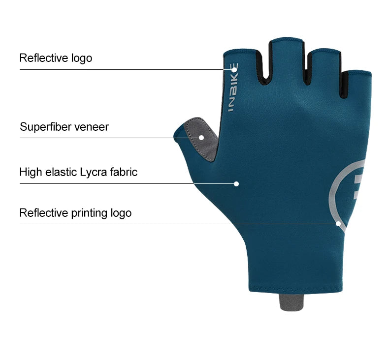 Gants de cyclisme INBIKE, mitaines d'été pour hommes et femmes, gants de VTT absorbant les chocs.