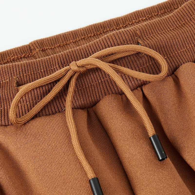 Pantalon de survêtement pour homme, poches latérales zippées, taille élastique, style sport décontracté, ample, fitness, gym