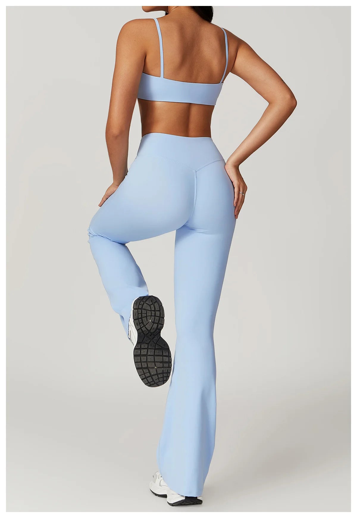 Ensemble de sport 2 pièces pour femme, haut court à manches courtes, leggings taille haute, vêtements de sport, de fitness