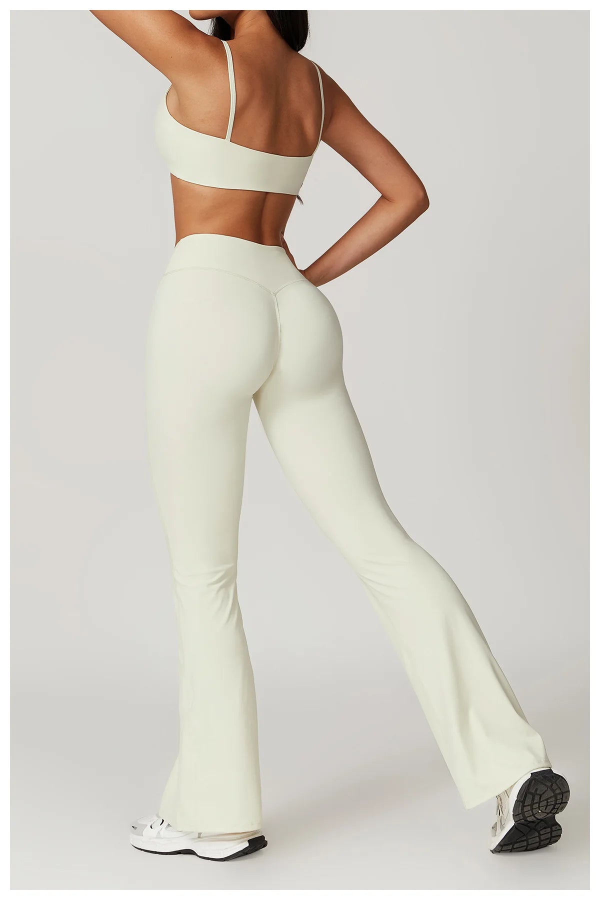 Ensemble de sport 2 pièces pour femme, haut court à manches courtes, leggings taille haute, vêtements de sport, de fitness