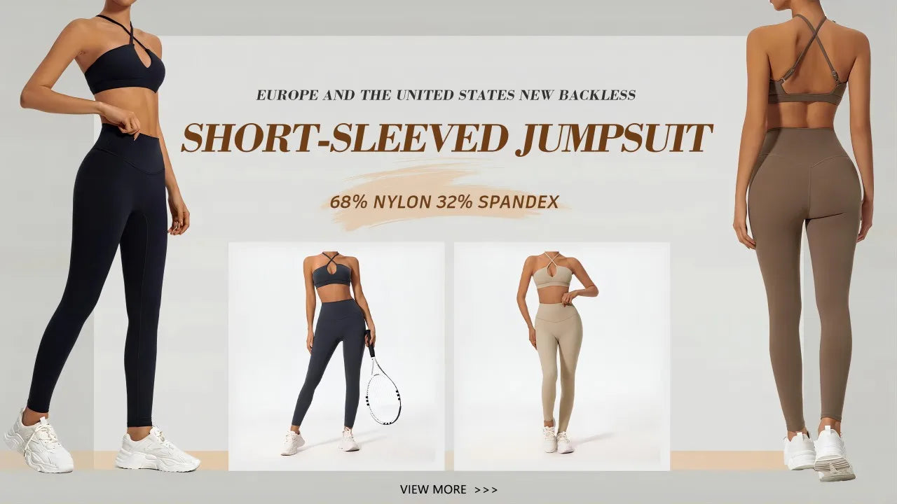 Ctenkevet Ensemble de sport deux pièces pour femme, vêtements de yoga croisés sur la poitrine, soutien-gorge bandeau.