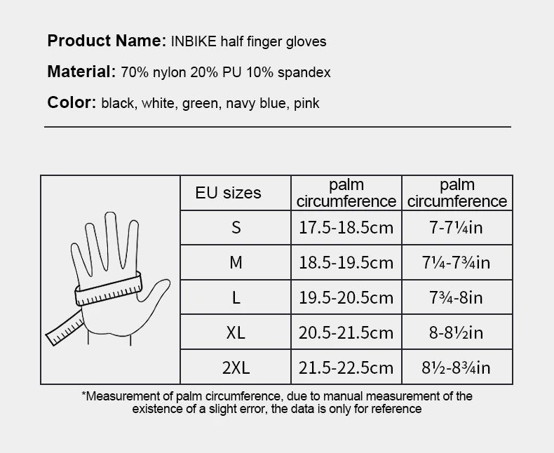 Gants de cyclisme INBIKE, mitaines d'été pour hommes et femmes, gants de VTT absorbant les chocs.