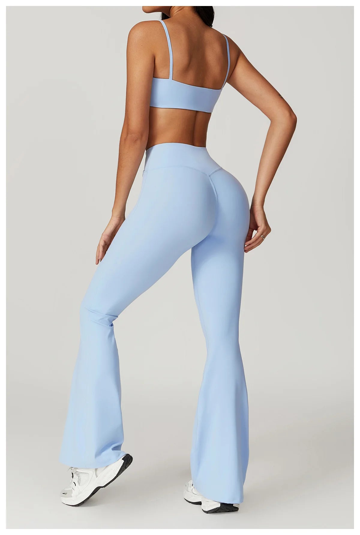 Ensemble de sport 2 pièces pour femme, haut court à manches courtes, leggings taille haute, vêtements de sport, de fitness