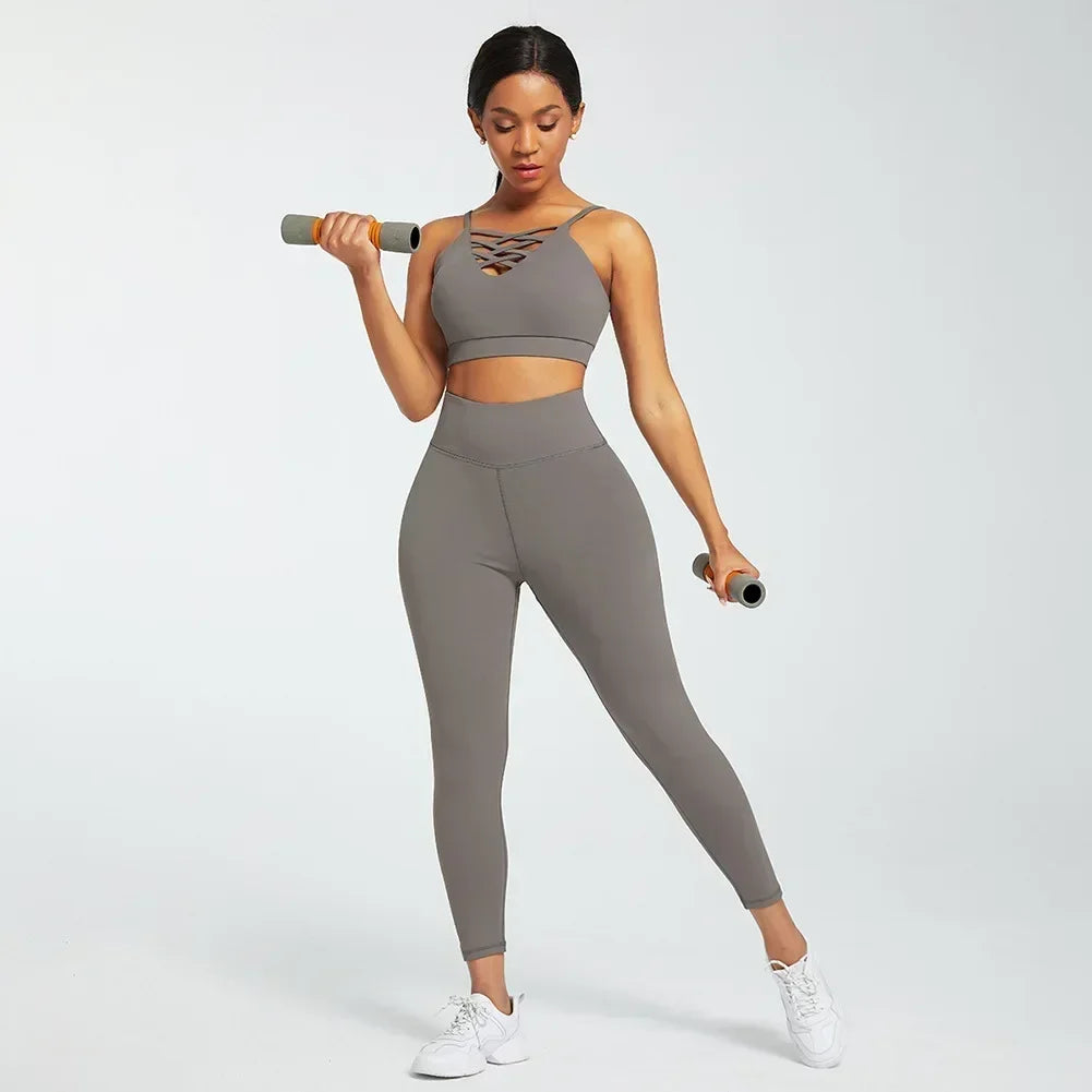 Ensemble de yoga 3 pièces pour femme, vêtements à manches longues, sweat à capuche.