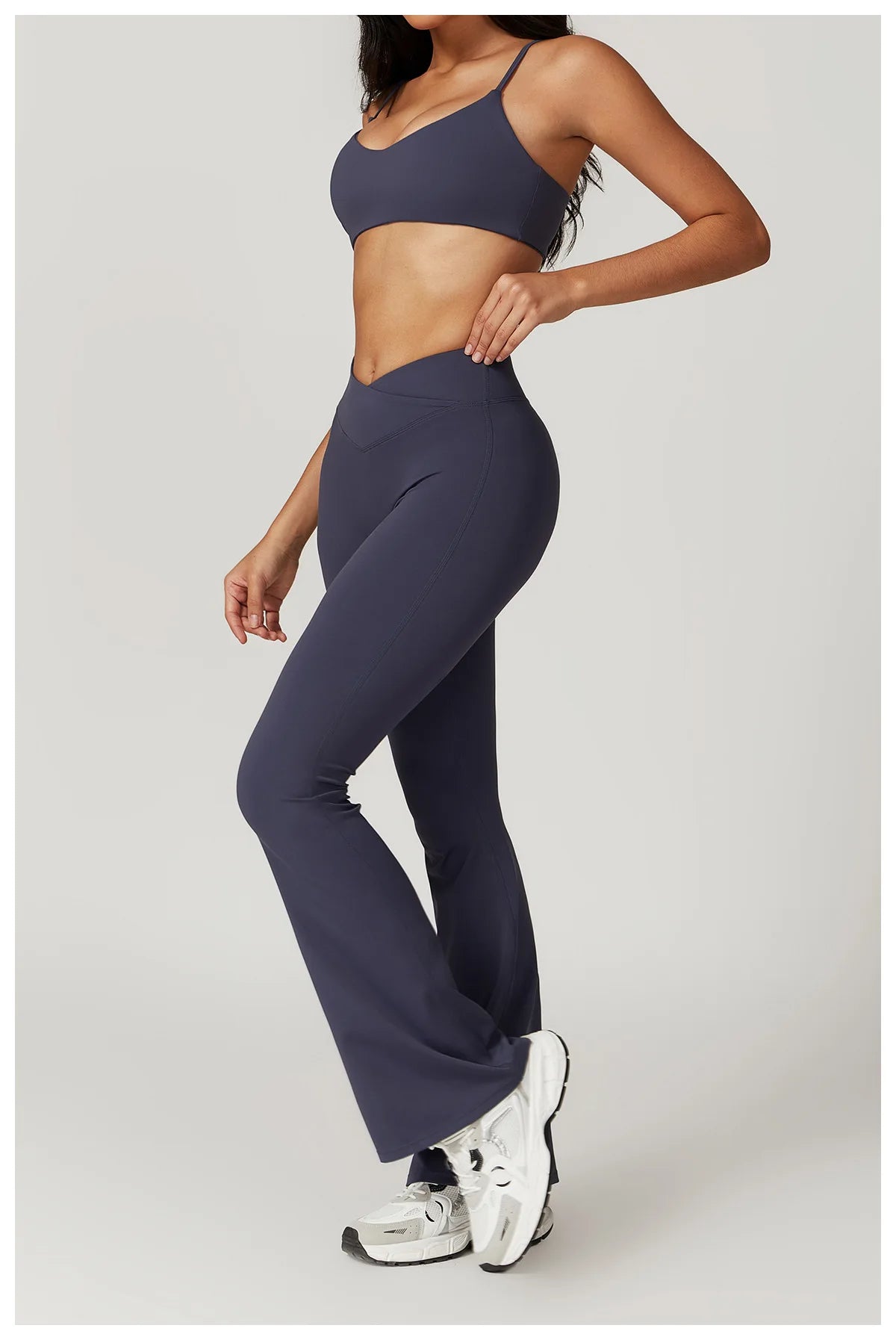 Ensemble de sport 2 pièces pour femme, haut court à manches courtes, leggings taille haute, vêtements de sport, de fitness