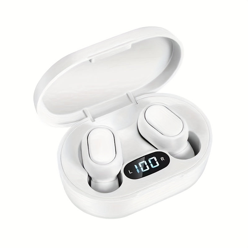 Écouteurs sport sans fil avec écran intelligent : compatibilité sans fil, son stéréo, charge rapide et batterie de 150 mAh.