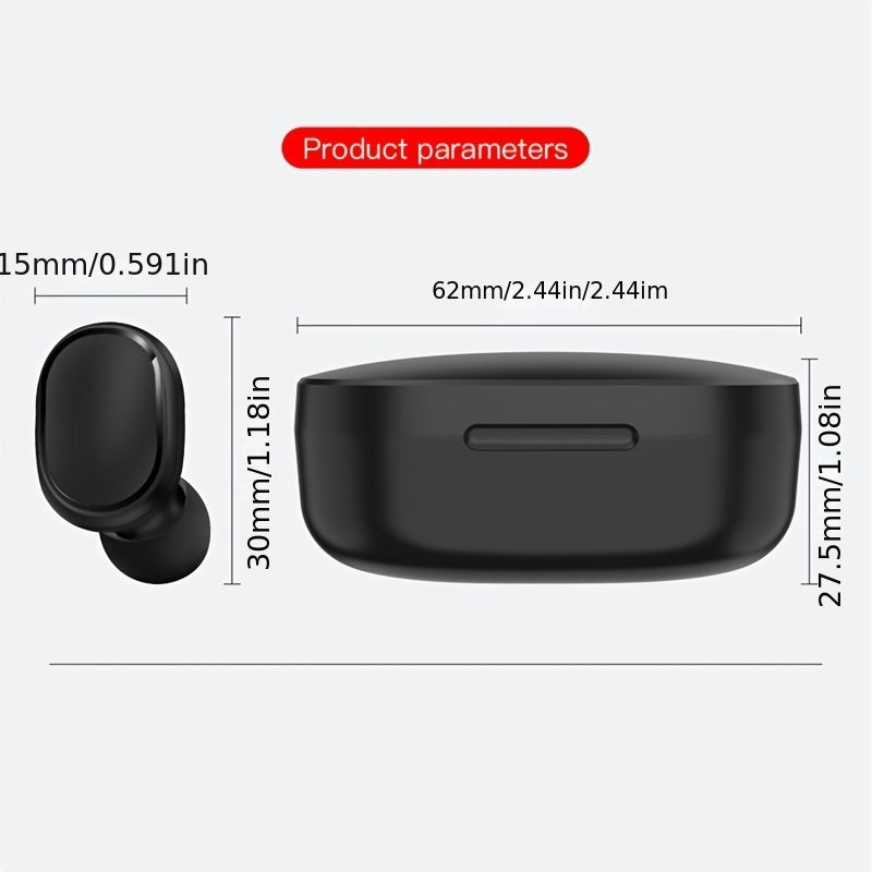 Écouteurs sport sans fil avec écran intelligent : compatibilité sans fil, son stéréo, charge rapide et batterie de 150 mAh.