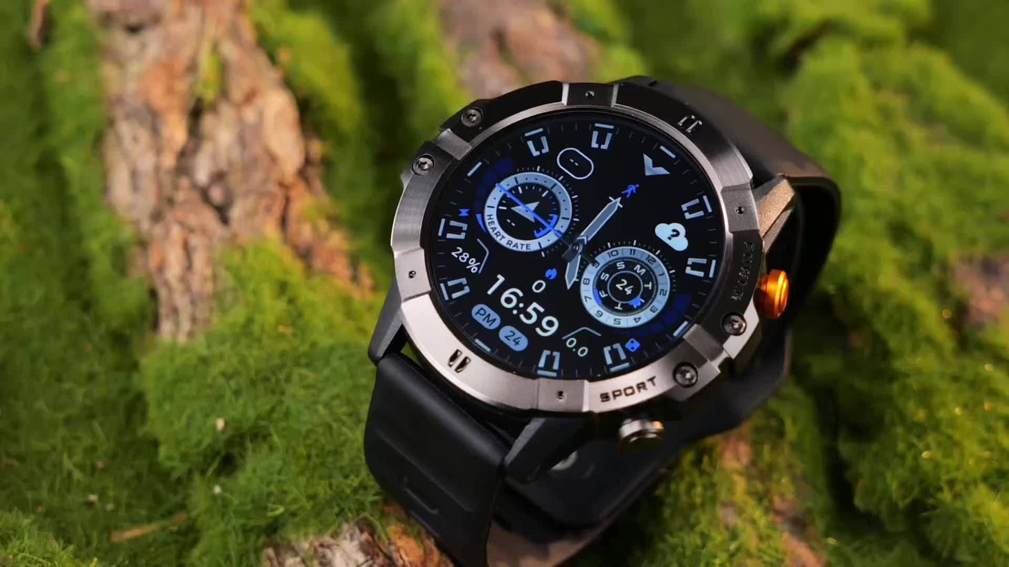 Montre connectée SYNWOO pour homme - Écran TFT HD de 3,86 cm, bracelet de fitness multisports avec enregistrement d'activité, étanche IPX8, charge magnétique, sans fil 5.3, en alliage de zinc