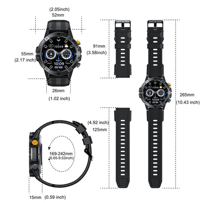 Montre connectée SYNWOO pour homme - Écran TFT HD de 3,86 cm, bracelet de fitness multisports avec enregistrement d'activité, étanche IPX8, charge magnétique, sans fil 5.3, en alliage de zinc