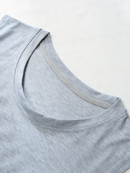 Débardeur de sport d'été pour homme, coupe ajustée, en polyester et élasthanne, sans manches, col ras du cou, séchage rapide, respirant.