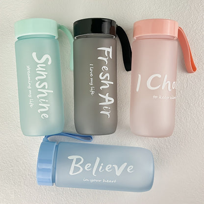 Bouteille portable écologique de 600 ml/20 oz sans BPA, grande capacité, en plastique, anti-fuite, pour le sport, avec couvercle, pour l'école, le sport.
