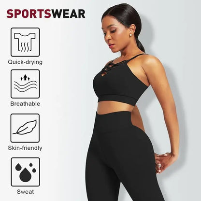 Ensemble de yoga 3 pièces pour femme, vêtements à manches longues, sweat à capuche.