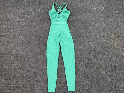 Combinaison de sport pour femme, push-up, gym, salopette de fitness 2025.