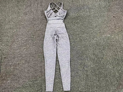 Combinaison de sport pour femme, push-up, gym, salopette de fitness 2025.