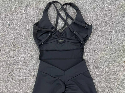 Combinaison de sport pour femme, push-up, gym, salopette de fitness 2025.