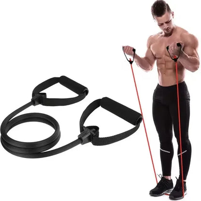 Kit de barre de Pilates pour le sport et le fitness, avec bande de résistance, corde de yoga et extracteur