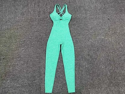 Combinaison de sport pour femme, push-up, gym, salopette de fitness 2025.