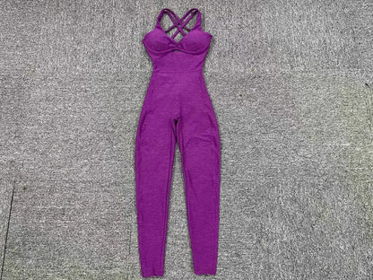 Combinaison de sport pour femme, push-up, gym, salopette de fitness 2025.