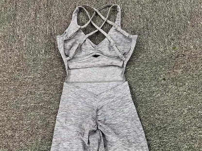 Combinaison de sport pour femme, push-up, gym, salopette de fitness 2025.