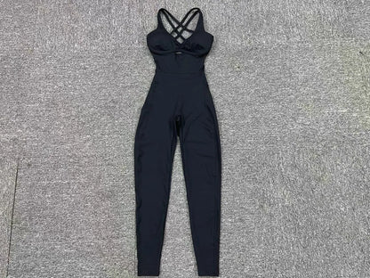 Combinaison de sport pour femme, push-up, gym, salopette de fitness 2025.