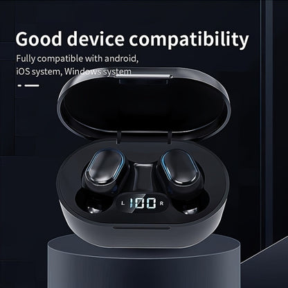 Écouteurs sport sans fil avec écran intelligent : compatibilité sans fil, son stéréo, charge rapide et batterie de 150 mAh.